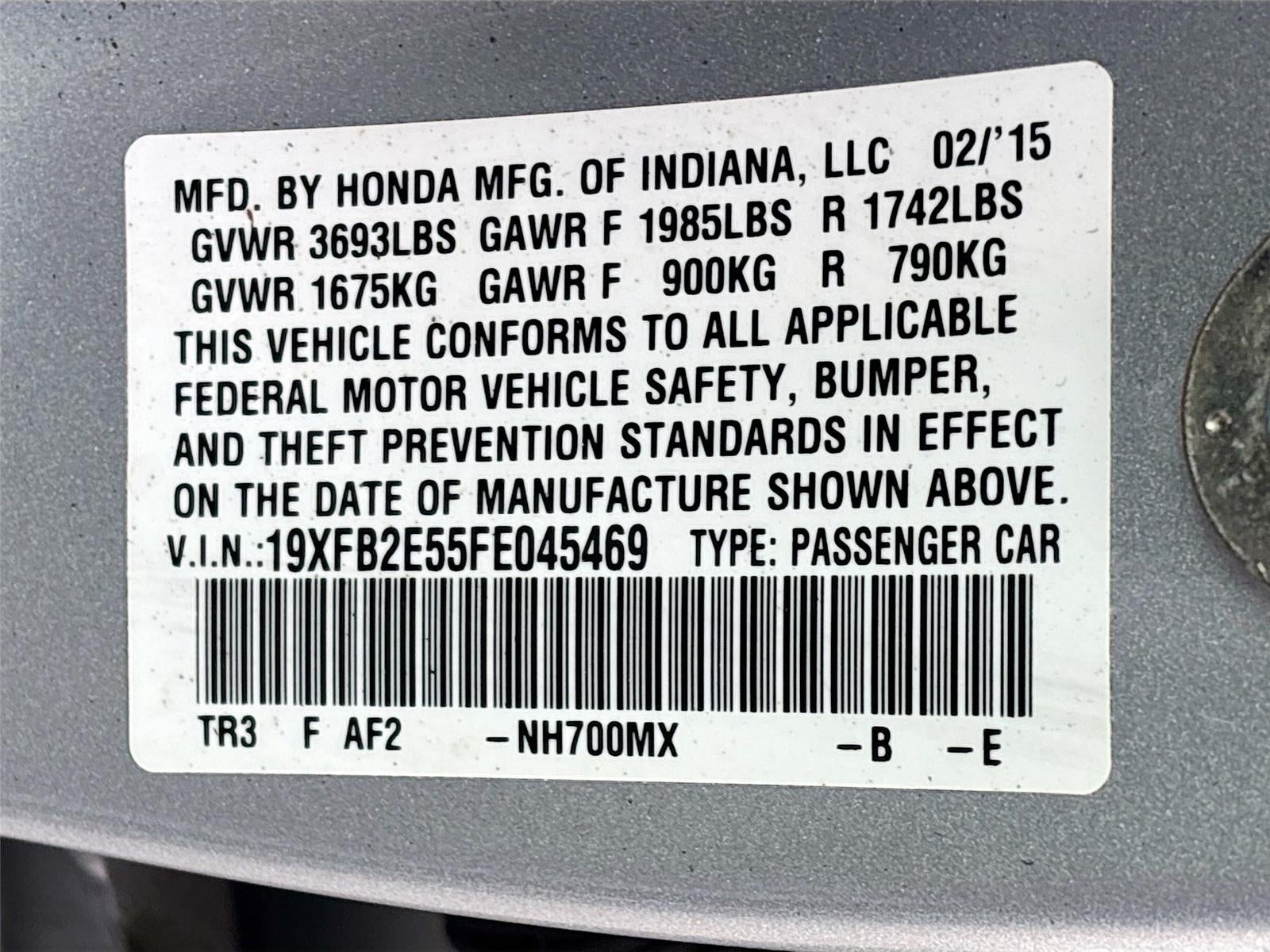 2015 Honda Civic Sedan LX