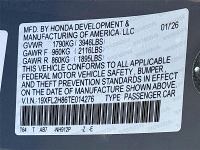 2026 Honda Civic Sport