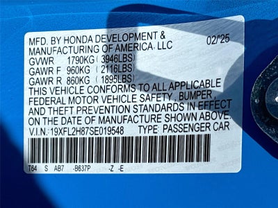 2025 Honda Civic Sport