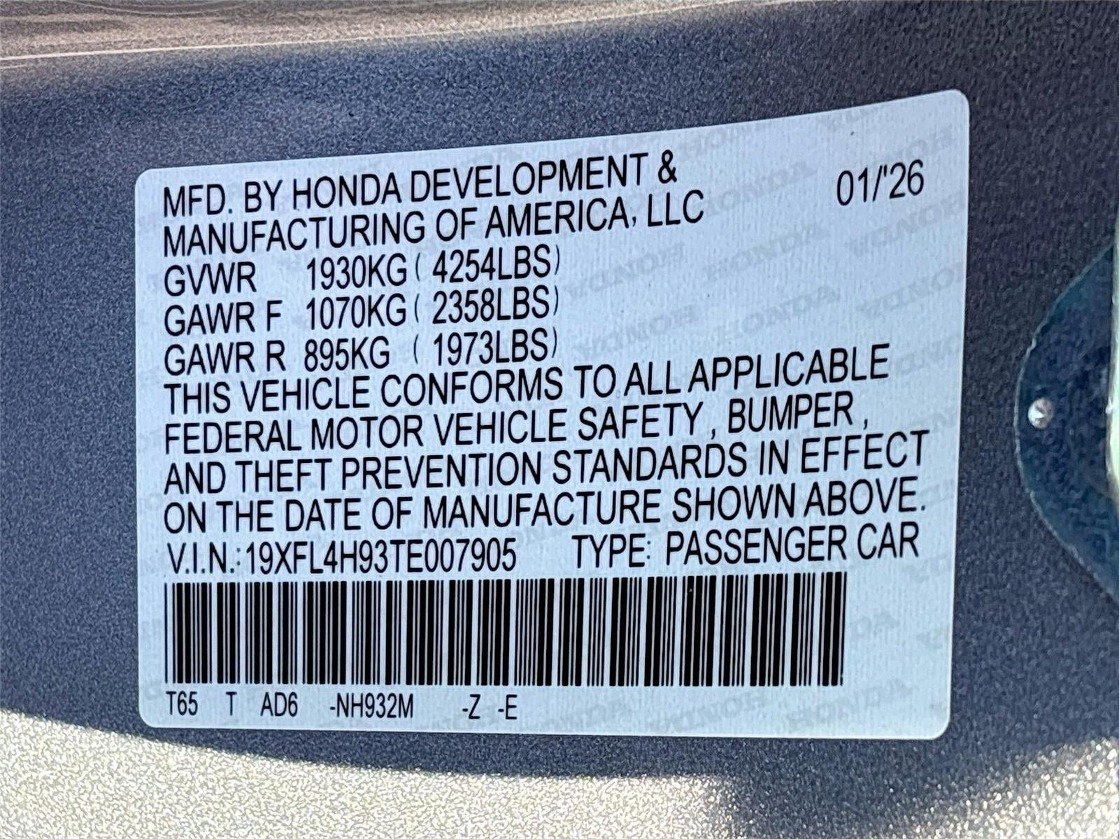 2026 Honda Civic Hybrid Sport Touring