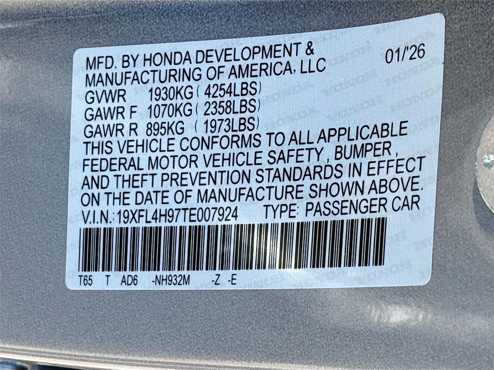 2026 Honda Civic Hybrid Sport Touring