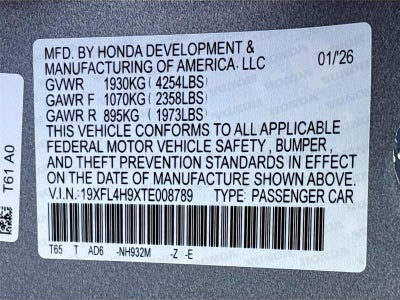 2026 Honda Civic Hybrid Sport Touring