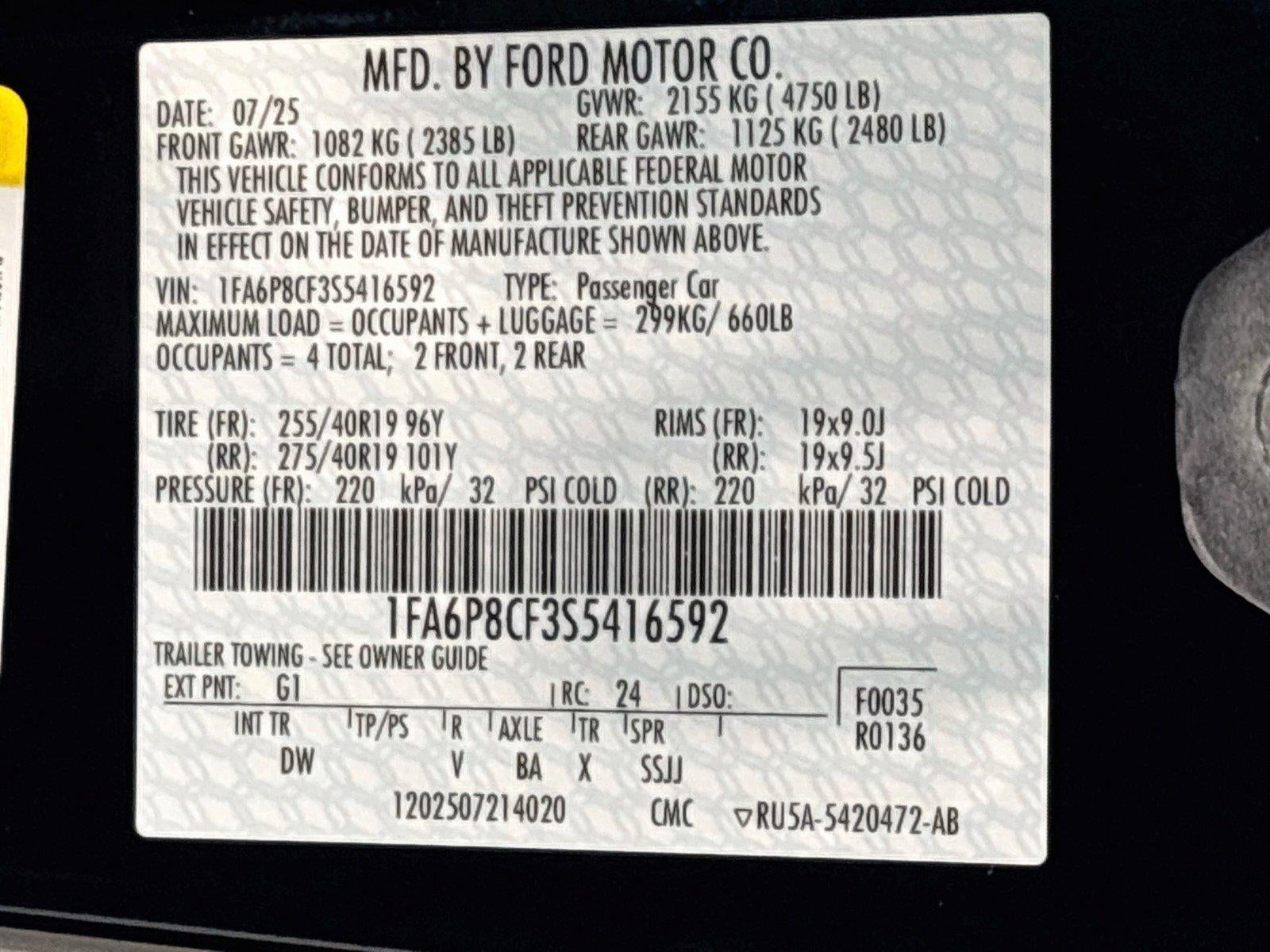 2025 Ford Mustang GT