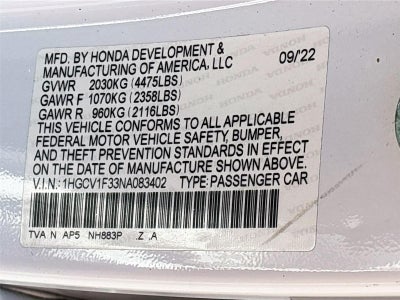 2022 Honda Accord Sport