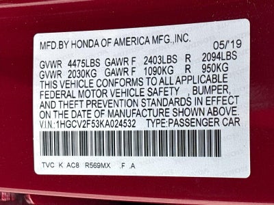 2019 Honda Accord EX-L