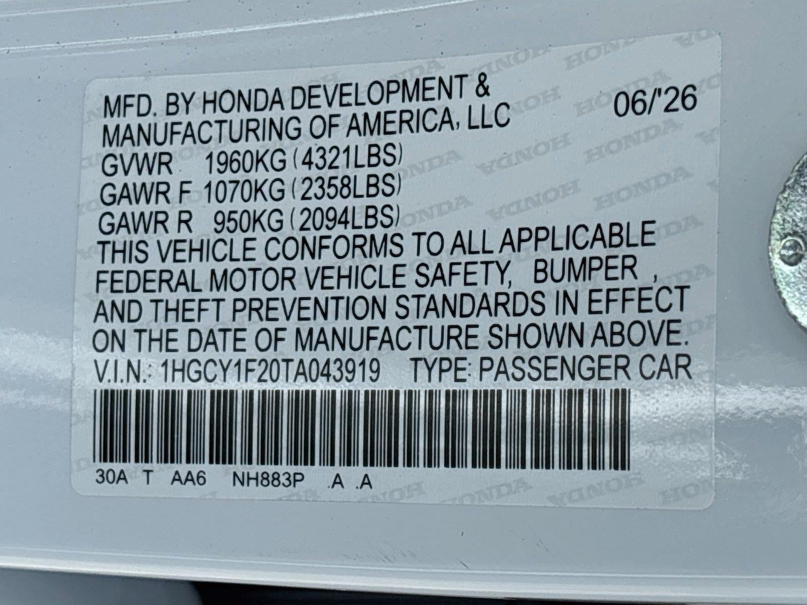 2026 Honda Accord Sedan LX