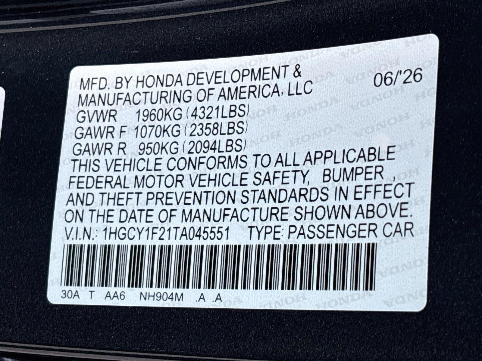 2026 Honda Accord Sedan LX