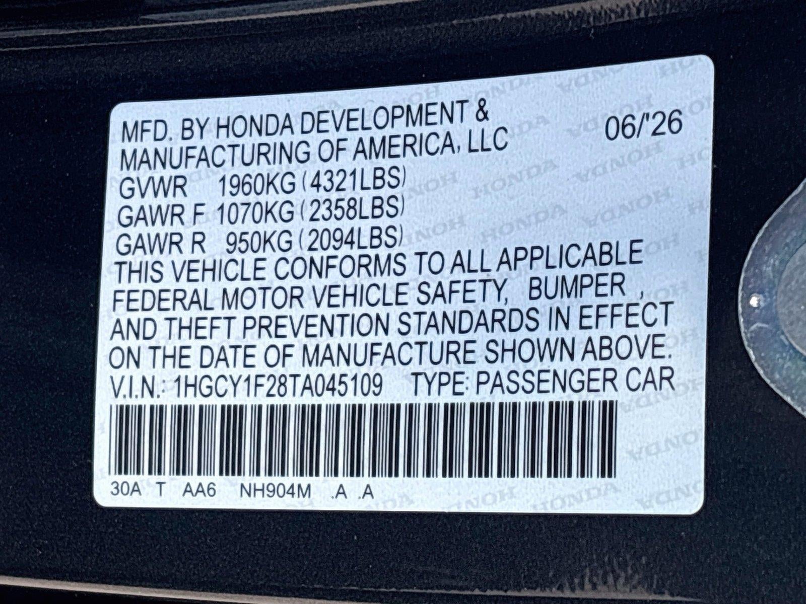 2026 Honda Accord Sedan LX
