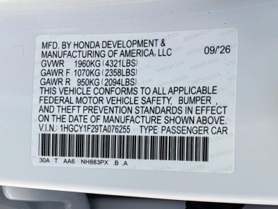 2026 Honda Accord Sedan LX