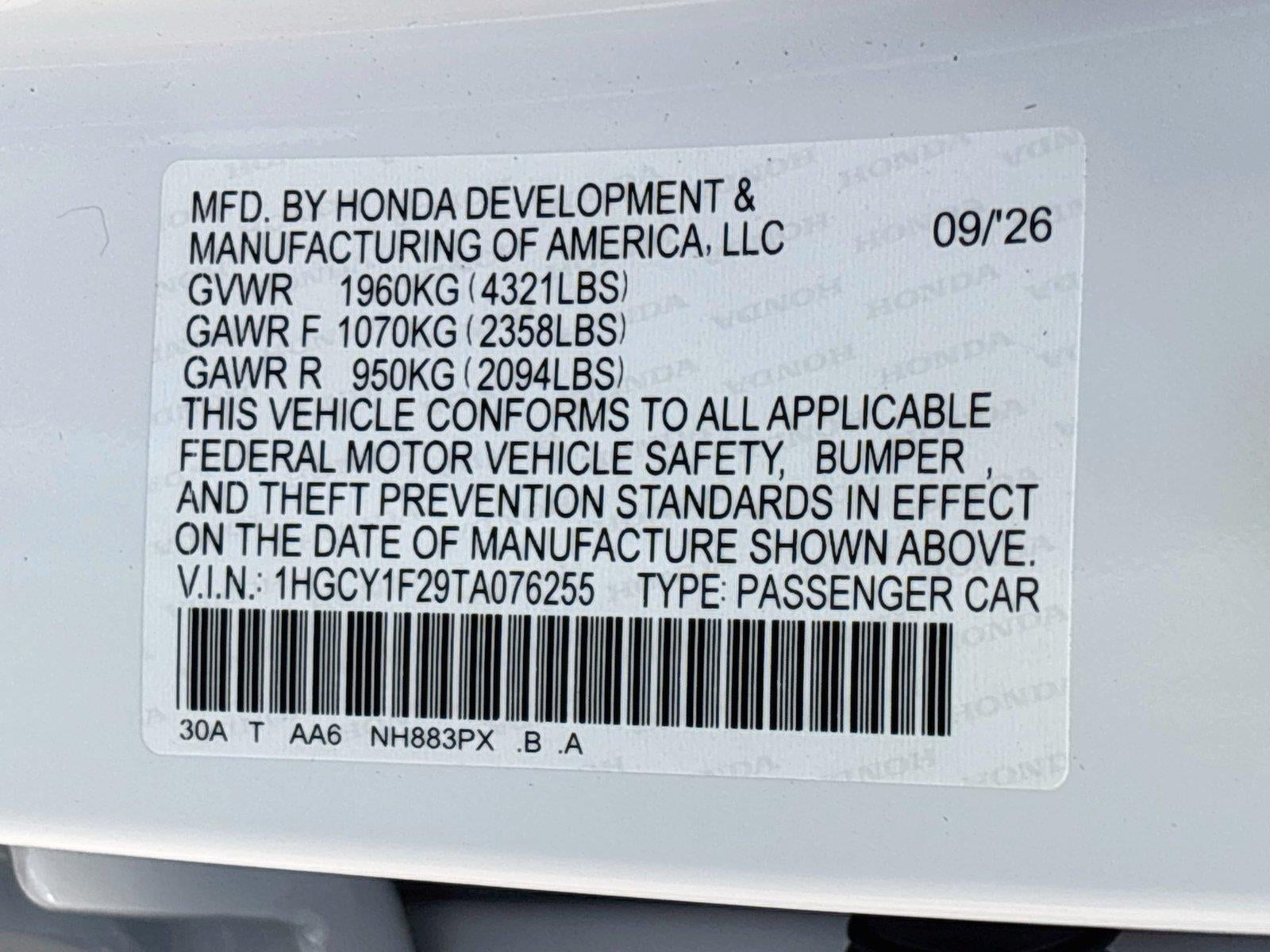 2026 Honda Accord Sedan LX