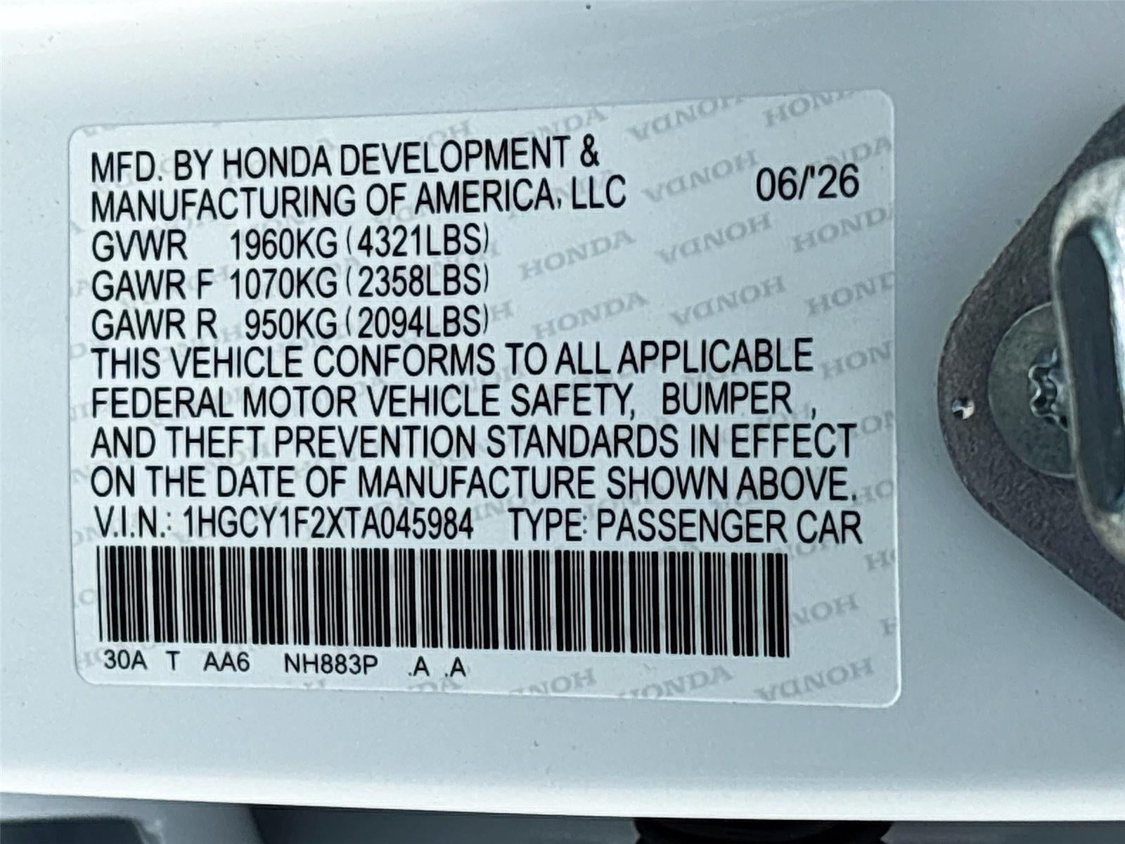 2026 Honda Accord Sedan LX