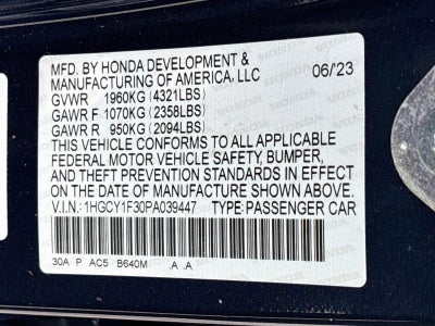 2023 Honda Accord Sedan EX