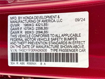 2024 Honda Accord Sedan EX