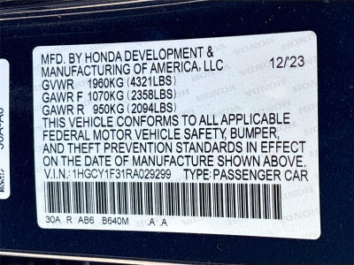 2024 Honda Accord Sedan EX