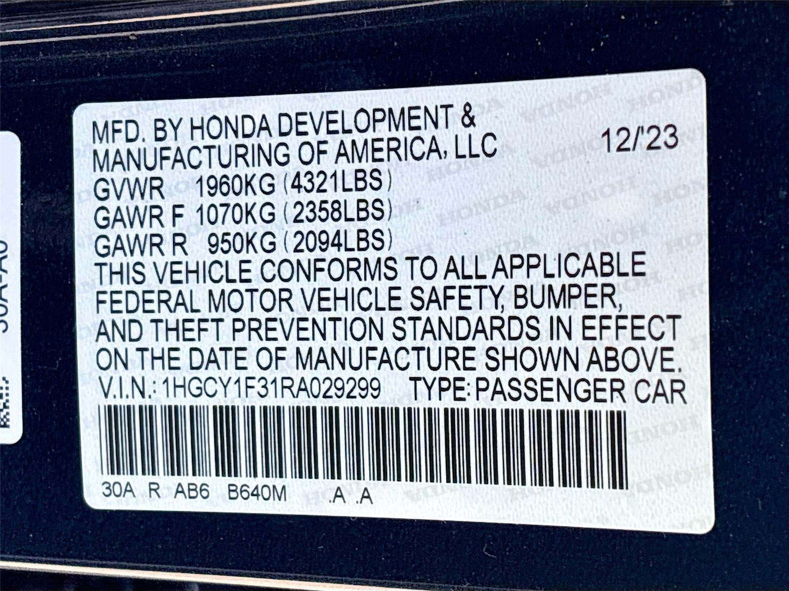 2024 Honda Accord Sedan EX