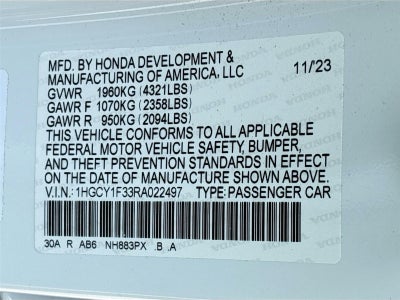 2024 Honda Accord Sedan EX