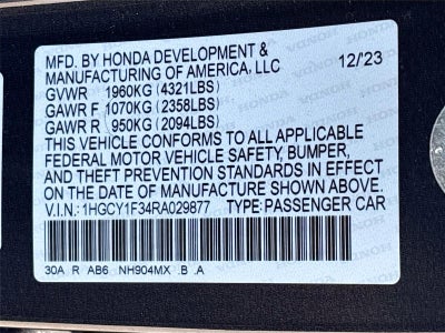 2024 Honda Accord Sedan EX