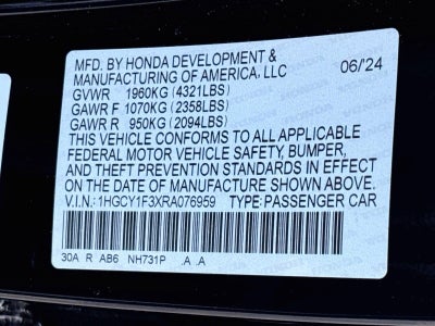 2024 Honda Accord Sedan EX