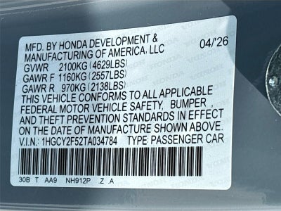 2026 Honda ACCORD HYBRID S Sport