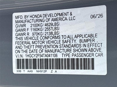 2026 Honda Accord Hybrid Sport