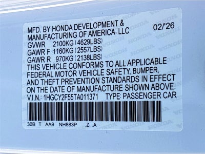 2026 Honda Accord Hybrid Sport