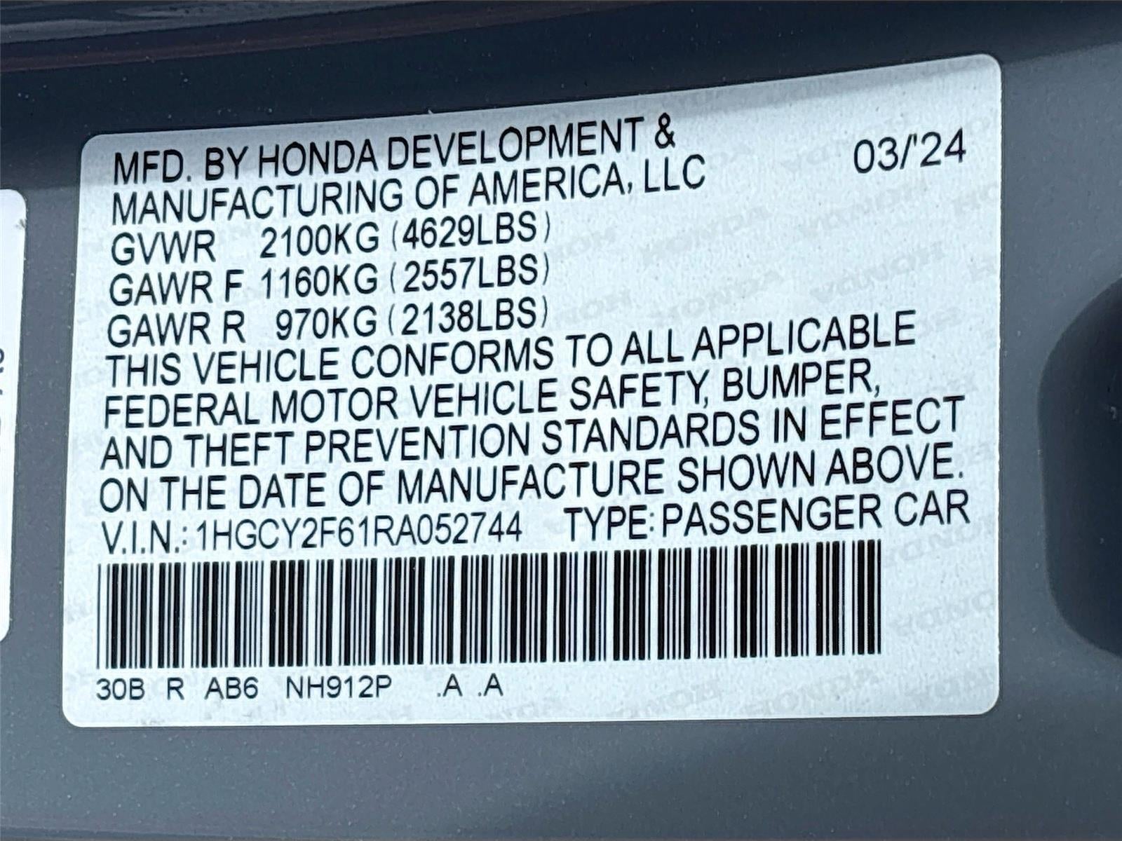 2024 Honda Accord Hybrid EX-L