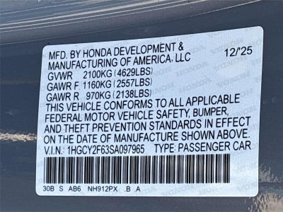 2025 Honda Accord Hybrid EX-L