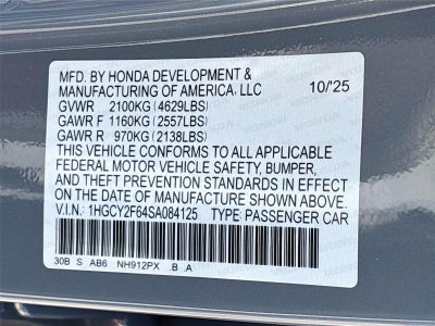 2025 Honda Accord Hybrid EX-L