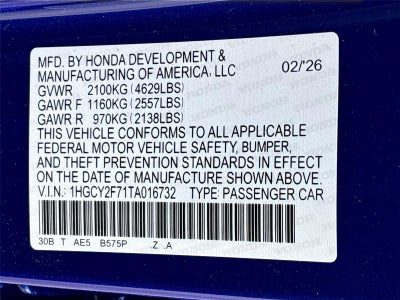 2026 Honda Accord Hybrid Sport-L