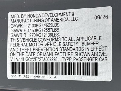 2026 Honda Accord Hybrid Sport-L