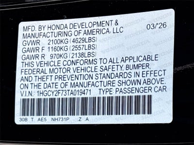 2026 Honda Accord Hybrid Sport-L