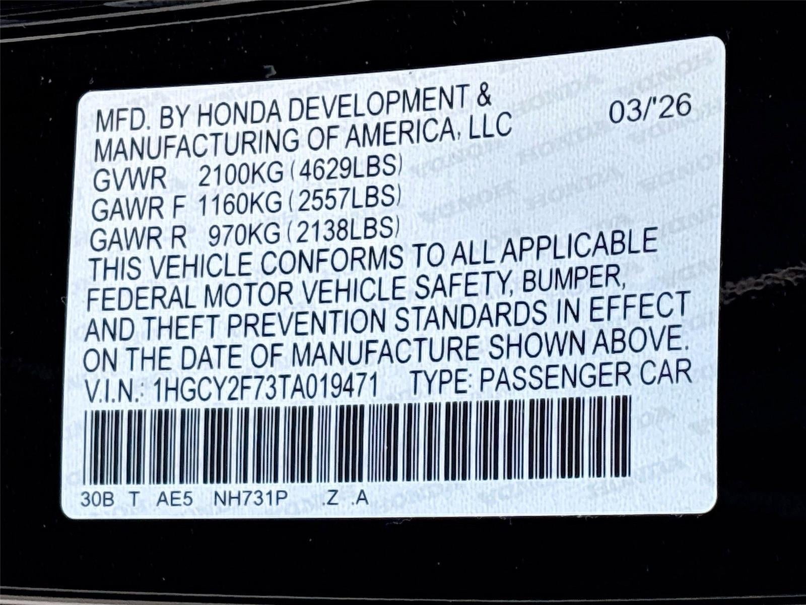 2026 Honda Accord Hybrid Sport-L