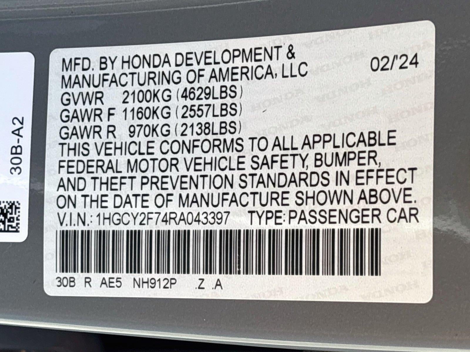 2024 Honda Accord Hybrid Sport-L