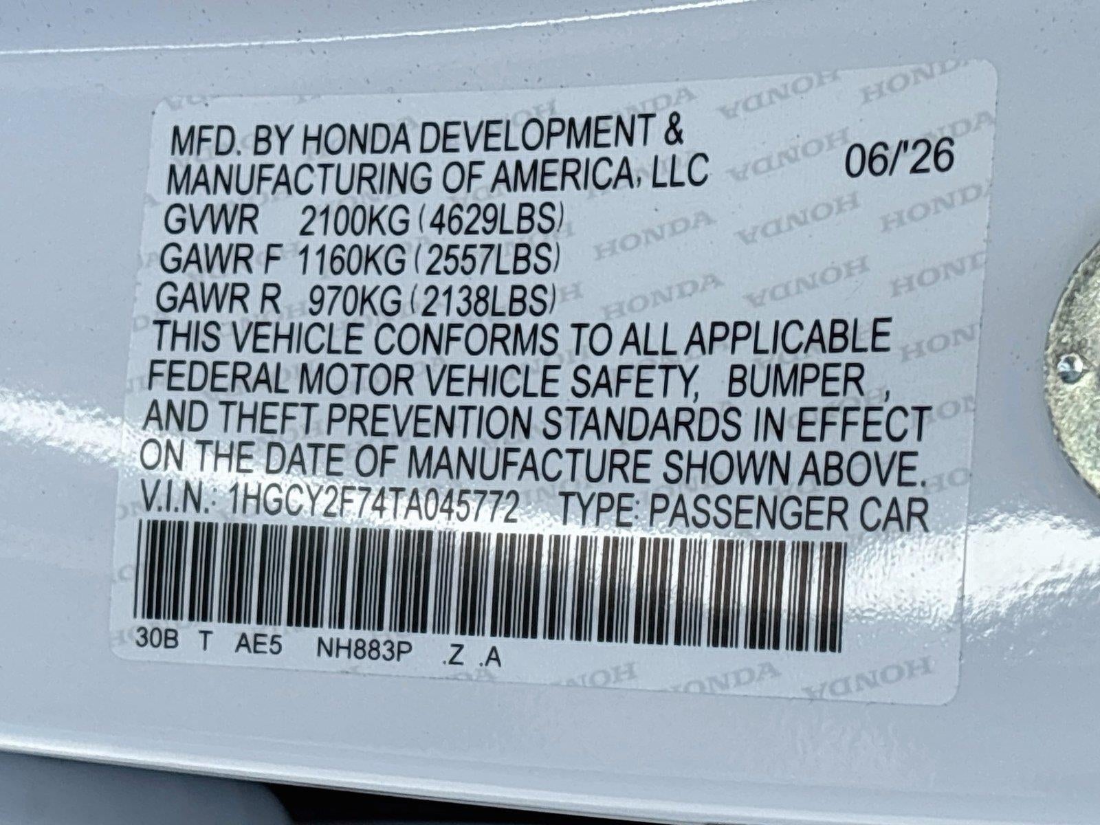 2026 Honda Accord Hybrid Sport-L