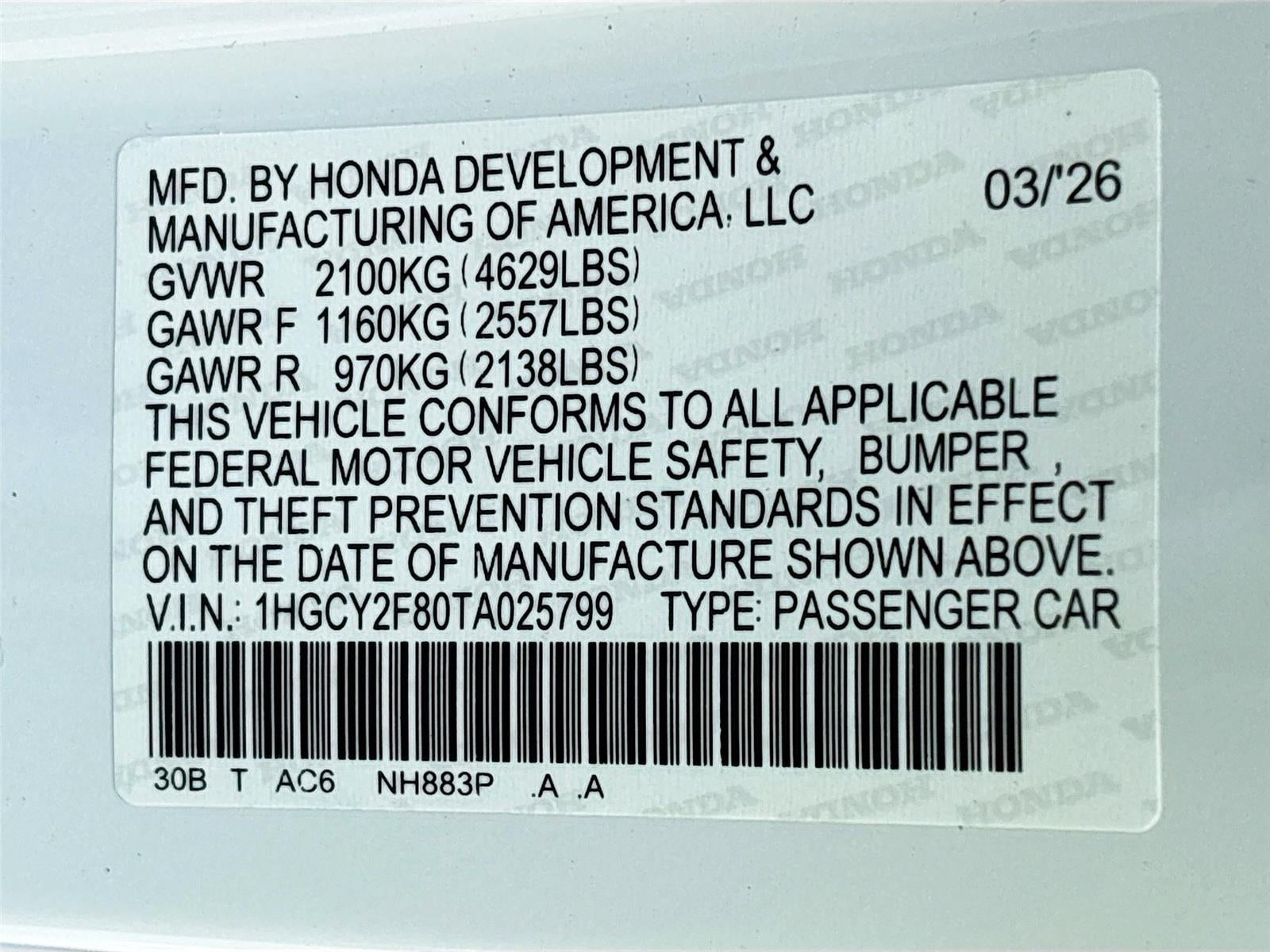 2026 Honda Accord Hybrid Touring