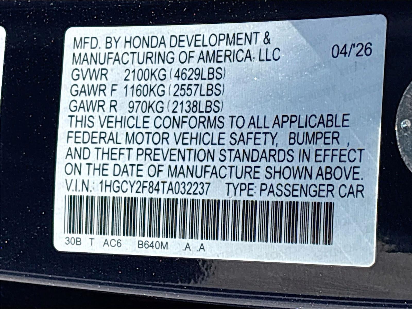 2026 Honda Accord Hybrid Touring
