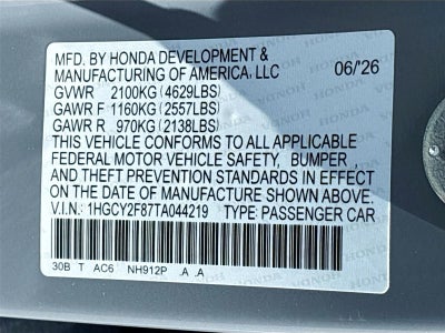 2026 Honda Accord Hybrid Touring