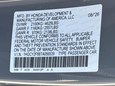2026 Honda Accord Hybrid Touring