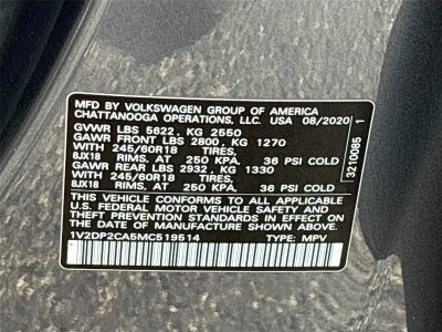 2021 Volkswagen Atlas 2.0T SE