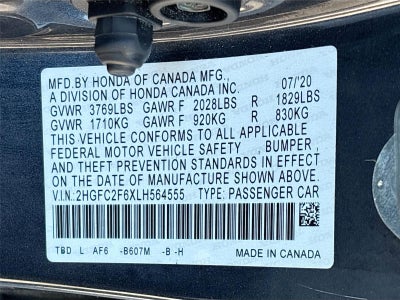 2020 Honda Civic Sedan LX