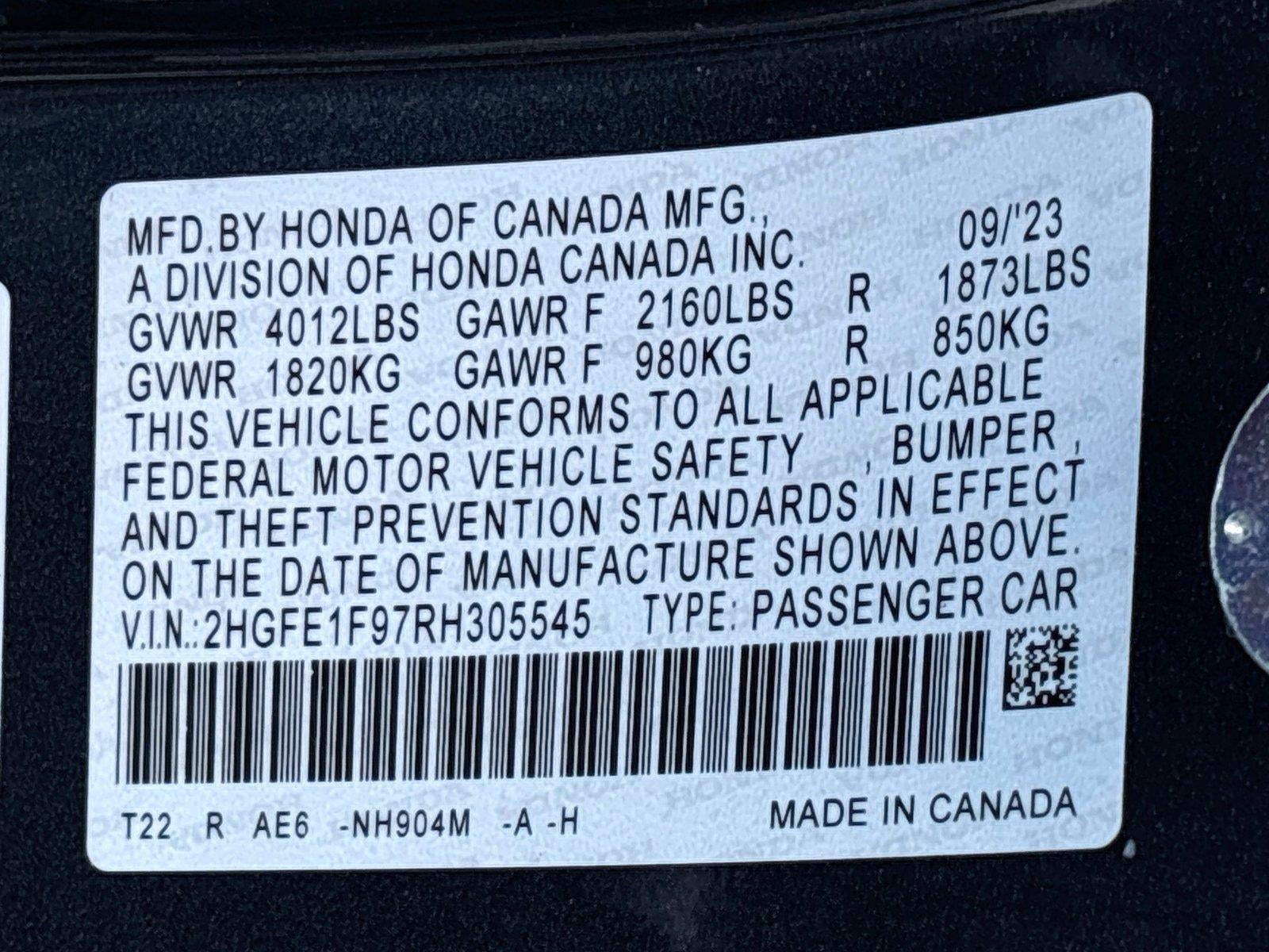 2024 Honda Civic Touring