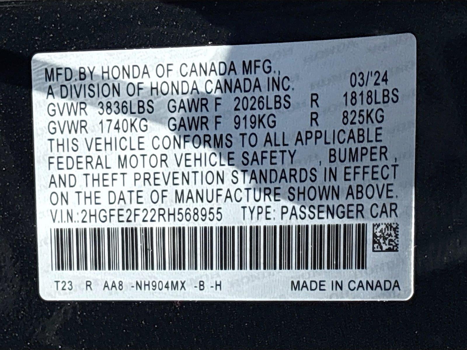 2024 Honda Civic Sedan LX