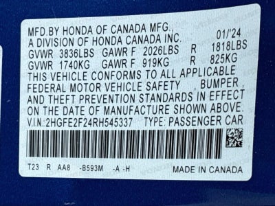2024 Honda Civic Sedan LX