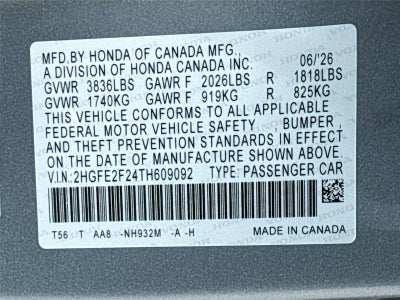 2026 Honda Civic Sedan LX