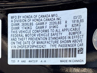 2023 Honda Civic Sedan LX