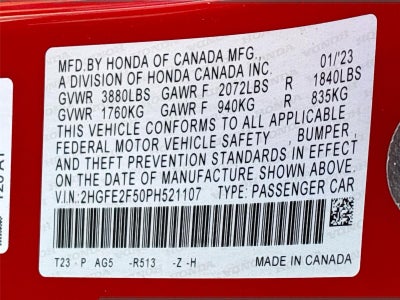 2023 Honda Civic Sport