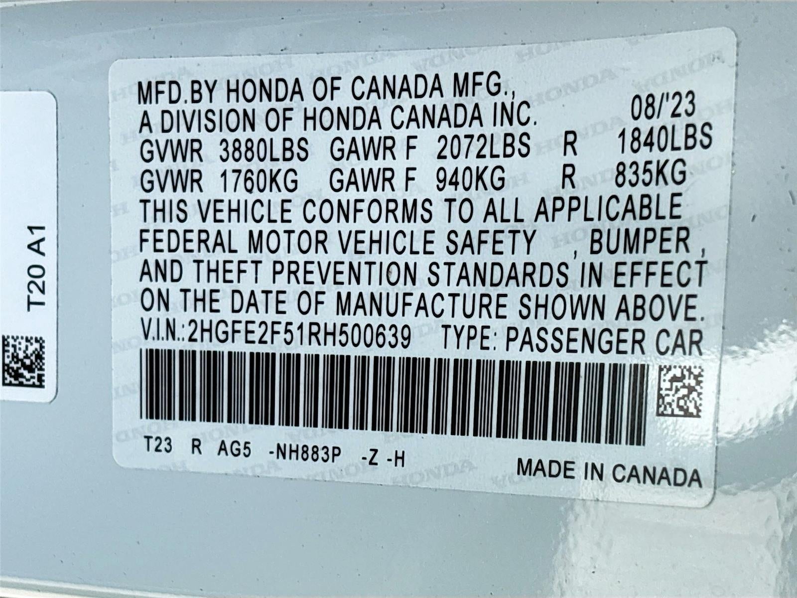 2024 Honda Civic Sport
