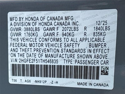 2026 Honda Civic Sport