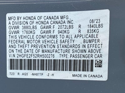 2024 Honda Civic Sport