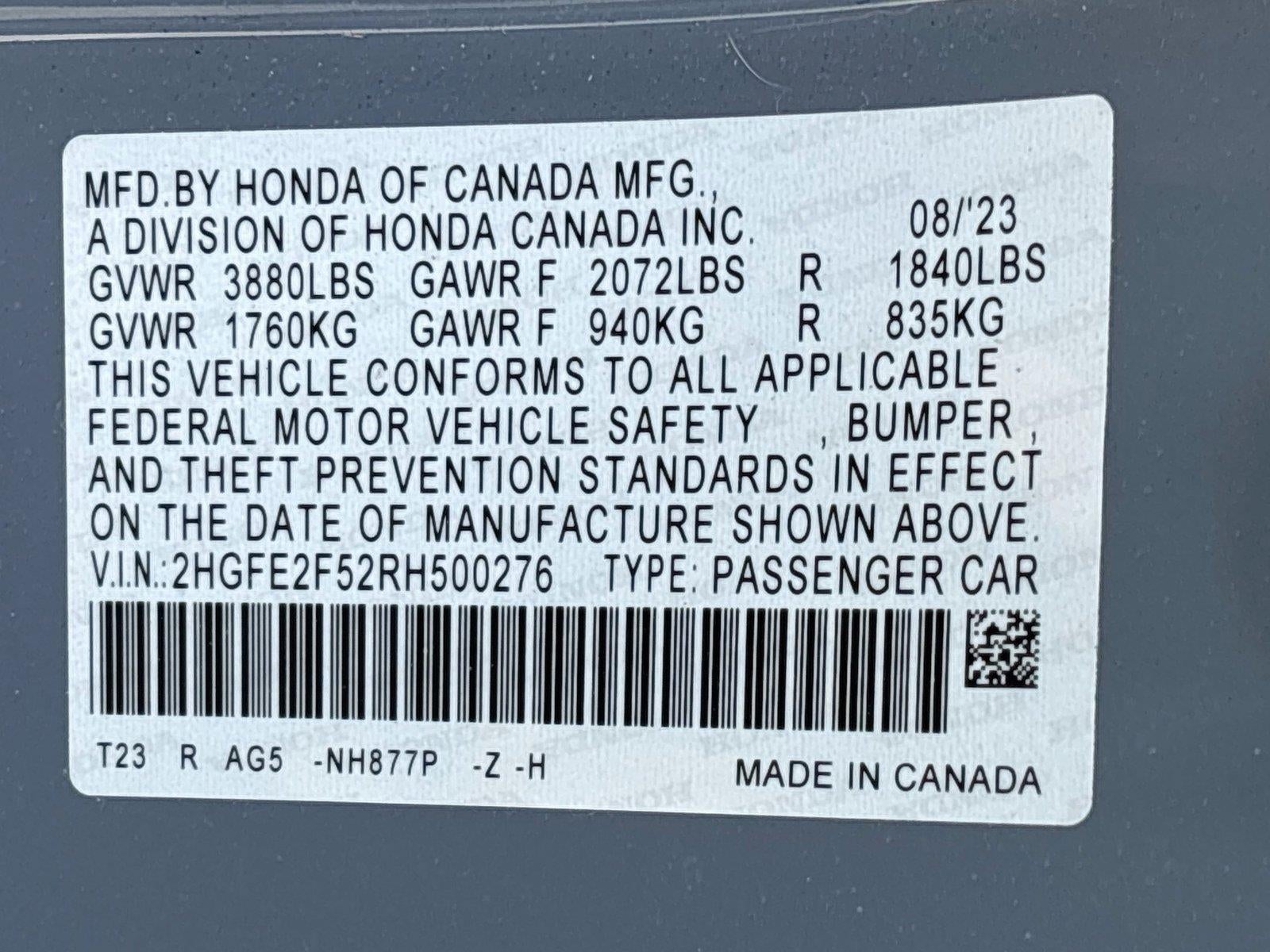 2024 Honda Civic Sport